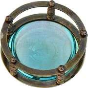 Vintage Engraved Brass Desk Magnifier