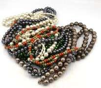 Group lot of Costume pearl necklaces