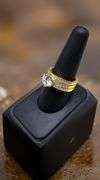 Dazzling 2 Ct Lab Simulated Diamond 14 Kt Yellow Gold 3 Band Stackable Ring Set