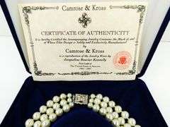 Camrose & Kross Jackie Kennedy Triple Pearl Necklace