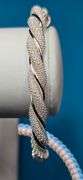 Fresh Unique Styling .925 Sterling Silver Plated Mesh Cuff Bangle Bracelet