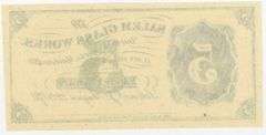 Superb Crisp 1870 .5 Cent Note Salem Glass Works Salem N.J.!