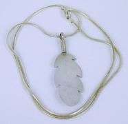 Large Sterling Silver Feather Pendant & Chain