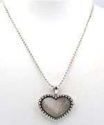925 Sterling silver Lagos Maya large mother of pearl heart shaped pendant on chain