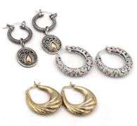 3 Pairs of Vintage 925 sterling silver earrings