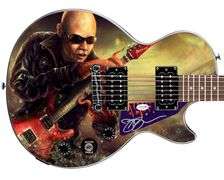 Joe Satriani Signed Custom 1/1 Surfing w Alien Epiphone Graphics Guitar ACOA