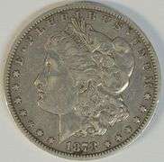Sharp key date 1878-CC Morgan Silver Dollar. Scarce