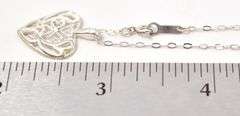 Heart Shaped Pendant Necklace in Sterling Silver