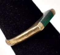 Malachite Gemstone Ring in Sterling Silver