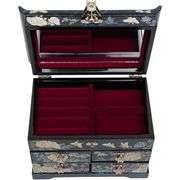 Luxury Mother of Pearl Wooden Jewelry Organizer Box with 4 Drawers