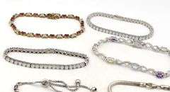 Group lot of Vintage 925 sterling silver bracelets