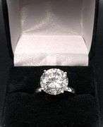 Huge Rare 14.5 Ct VVs1 White F-G Simulated Diamond Ring