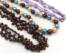 Group lot of 3 Pearl necklaces