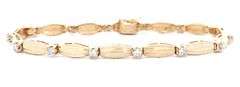 0.70ctw Diamond Station Link Bracelet in 14K