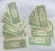 21 Mixed Series $1 Silver Certificates