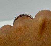 18K Radiant Cut White Gold Lab Diamond Wedding Band