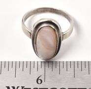 Mother of Pearl Gemstone Ring in Sterling Silver