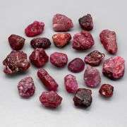 Untreated 45.02ct collectors uncut Ruby set