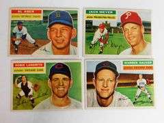 4 Topps 1956 Baseball Cards