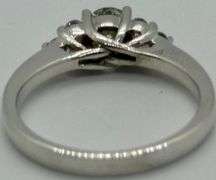 14K White Gold Round Brilliant Cut Diamond Ring