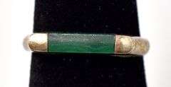 Malachite Gemstone Ring in Sterling Silver