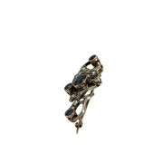 Vintage Natural Sapphire 14K Gold Brooch Pin With Gia Certificate