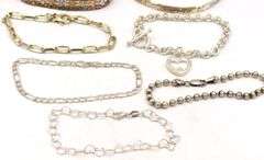 Vintage 925 sterling silver group lot of 7 bracelets