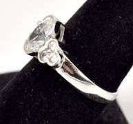 CZ Gemstone Ring in Sterling Silver
