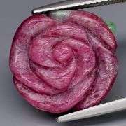 Hand carved 18.75ct Ruby in Zoisite flower