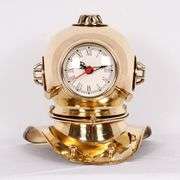 Handmade Solid Brass Diving Helmet Clock