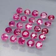 Premium 3.44ct 25 piece round cut Ruby set