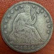 1854 Seated Liberty Half Dollar with Arrows