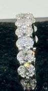 14K Oval Cut White Gold Lab Diamond Wedding Band