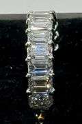 14K Radiant Cut White Gold Lab Diamond Wedding Band