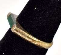 Malachite Gemstone Ring in Sterling Silver