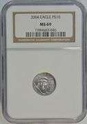 Near Flawless 2004 $20 pure Platinum Eagle. NGC MS69