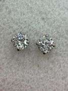 BRAND NEW 14K WHITE GOLD DIAMOND STUDS .1.08 CARAT