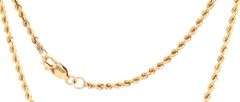 Popular 14K YG Solid Rope Long Necklace