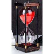 60-Minute Wooden Red Sand Timer Hourglass