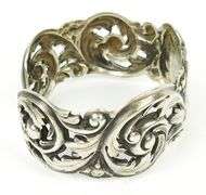 Amazing Victorian Sterling Cuff for Large Wrist