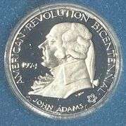 1974 John Adams US Silver Bicentennial Medal