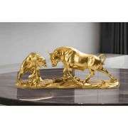 Wall Street Bull and Bear Statue Gold Resin Sculptures