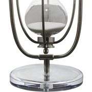 Silver Polished Sand Timer with Swiveling Iron Cage