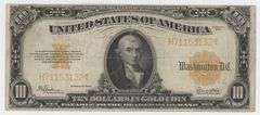 Scarce 1922 Series Large Size $10 Gold Certificate note