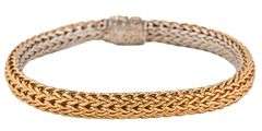 John Hardy Classic 5.0MM Large Reversible Bracelet in 18K and Sterling