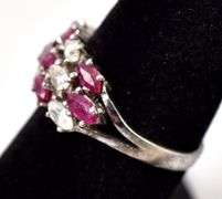 Ruby and CZ Gemstone Ring in Sterling Silver