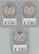 Near Gem BU 1898-O, 1899-O, & 1900-O Morgan Silver Dollars. PCGS MS64