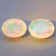 Marvelous pair of faceted opals weighing 2.34 carats!