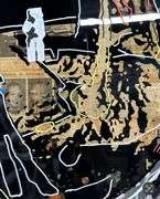 Spectacular one-of-a-kind mixed media on canvas by Chad Fandel