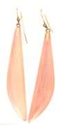 Alexis Bittar Lucite peach pink drop earrings